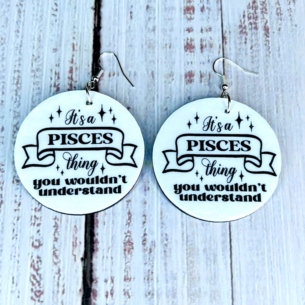 PISCES ANIMAL PRINT EARRINGS